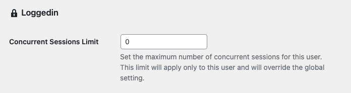 Limit Per User Settings